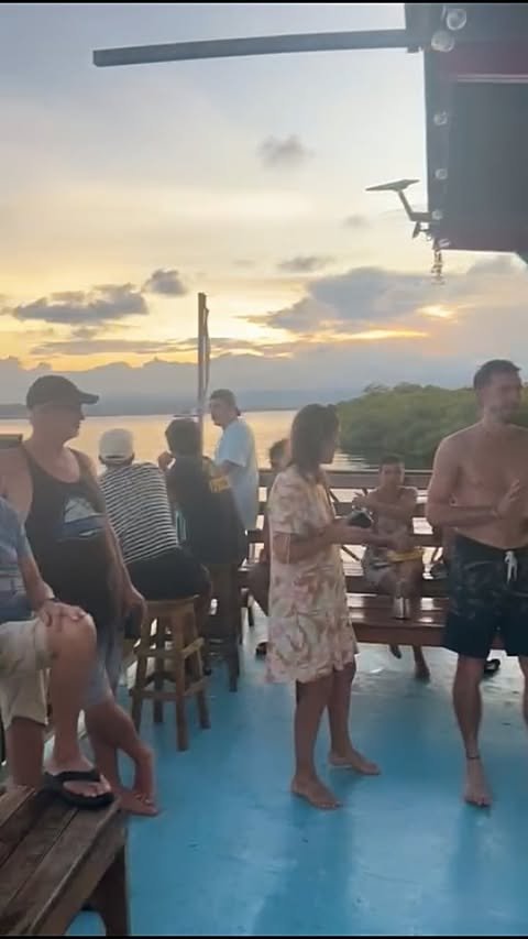 Locals gathered on the top deck at sunset for Friday Locals' Night